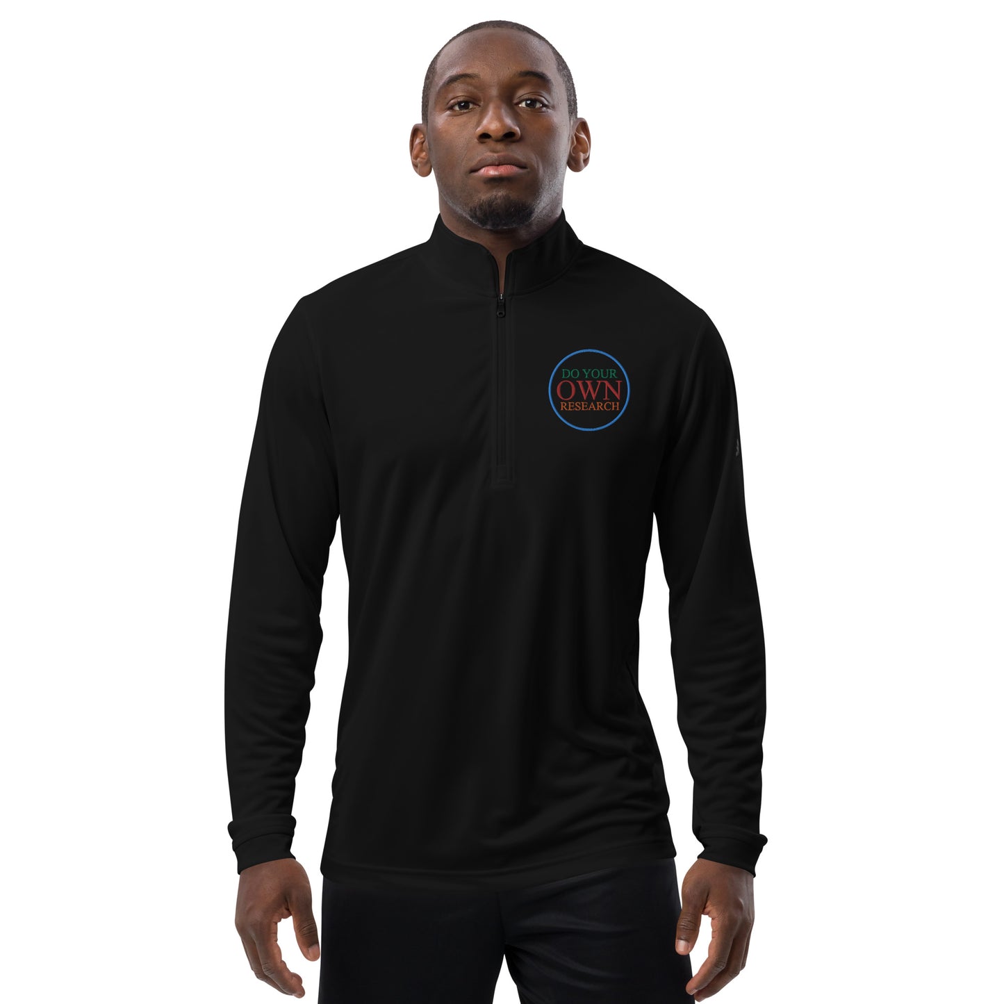 Men's Embroidered Quarter zip pullover