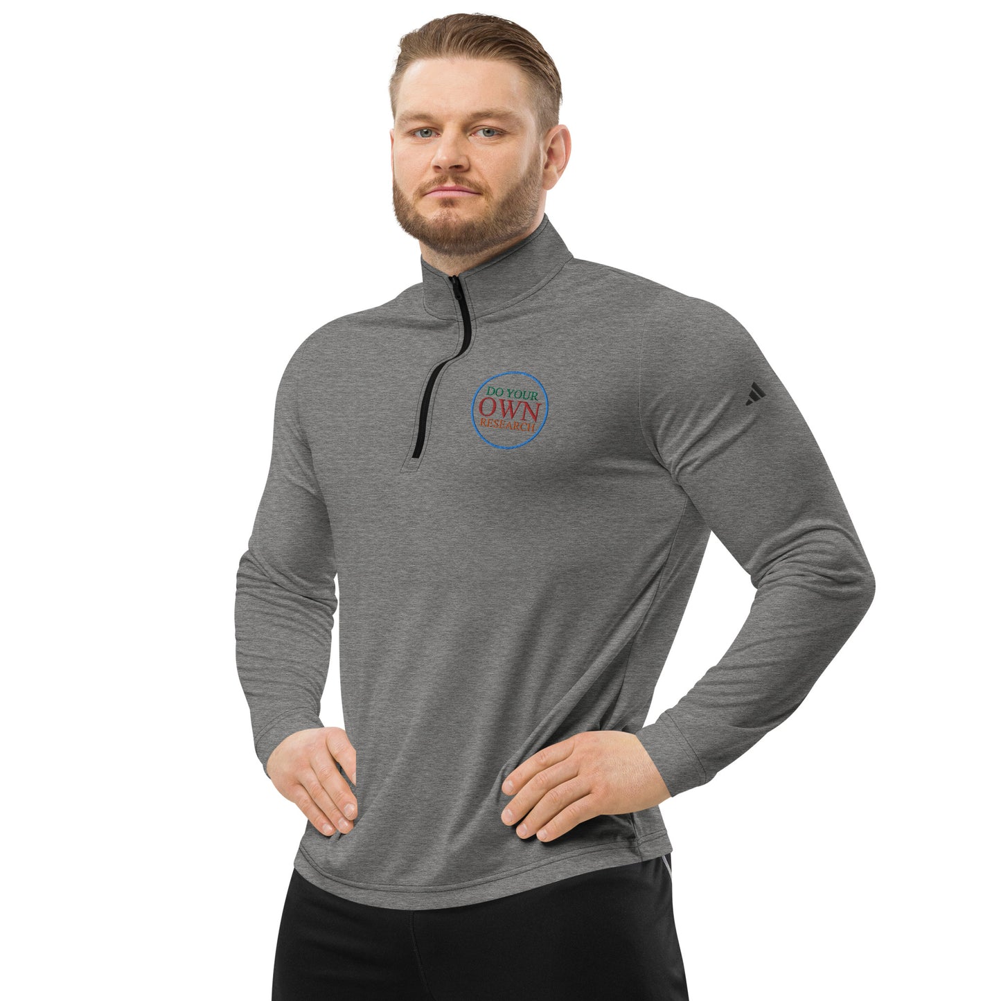 Men's Embroidered Quarter zip pullover