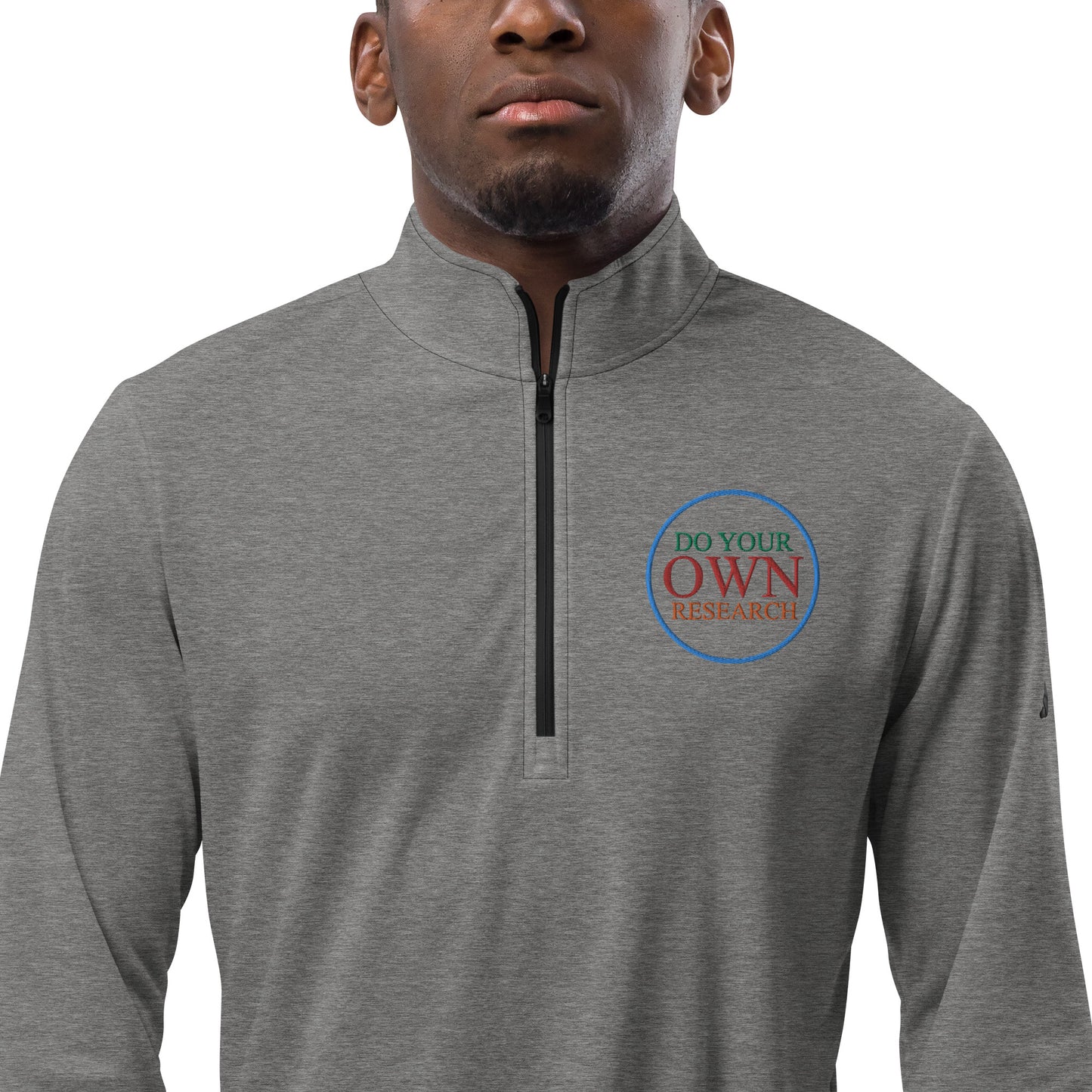 Men's Embroidered Quarter zip pullover