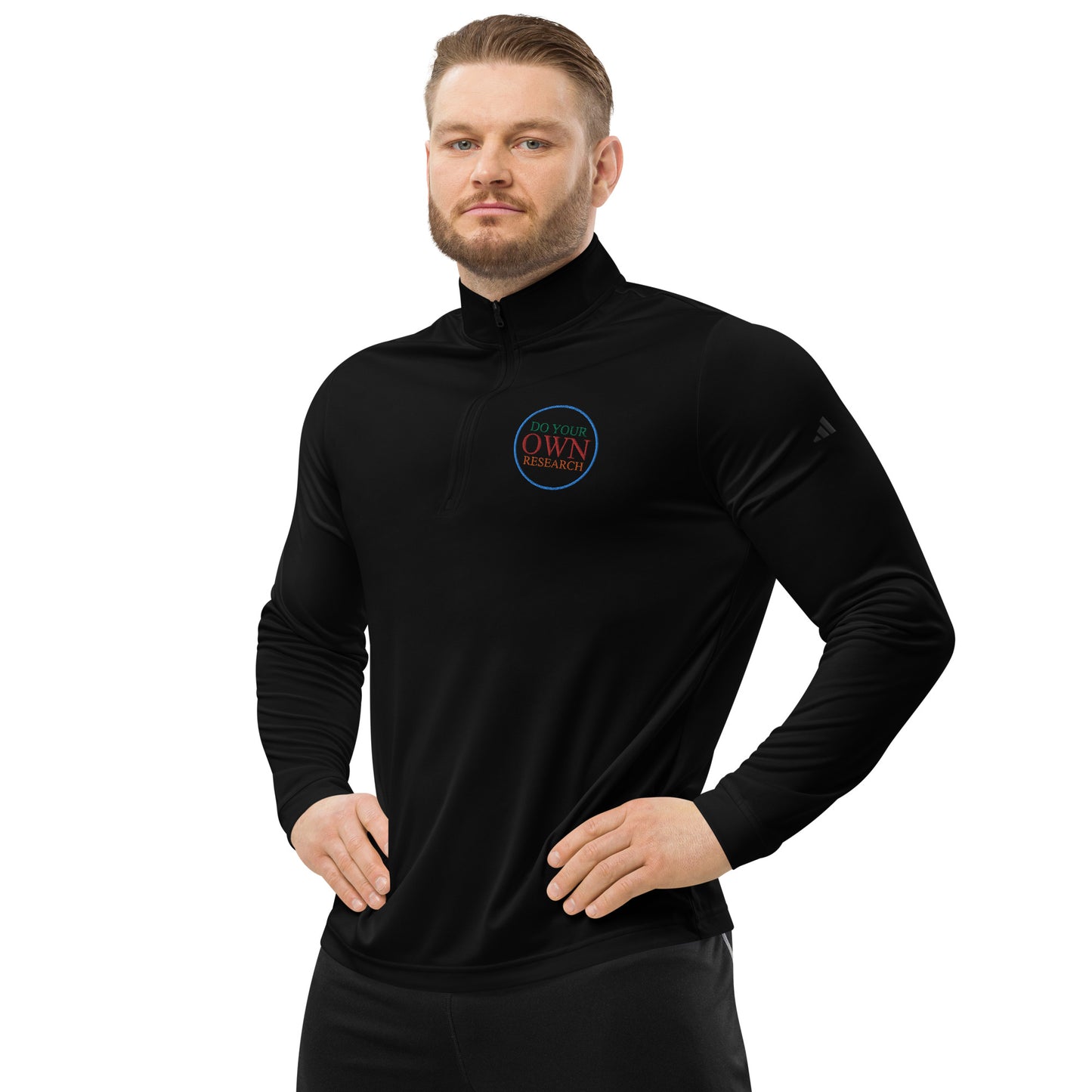 Men's Embroidered Quarter zip pullover