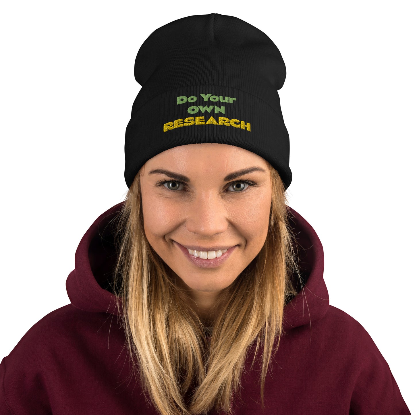 Do Your Own Research Embroidered Beanie