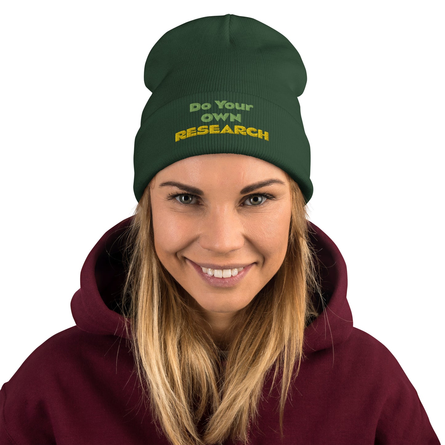 Do Your Own Research Embroidered Beanie