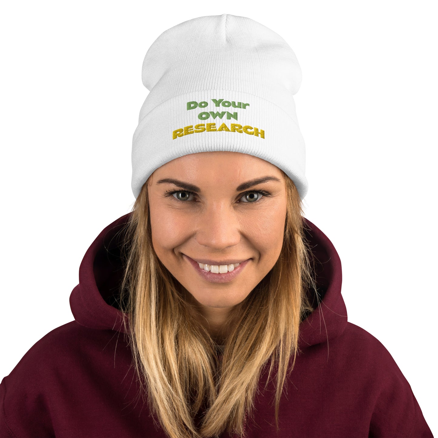 Do Your Own Research Embroidered Beanie